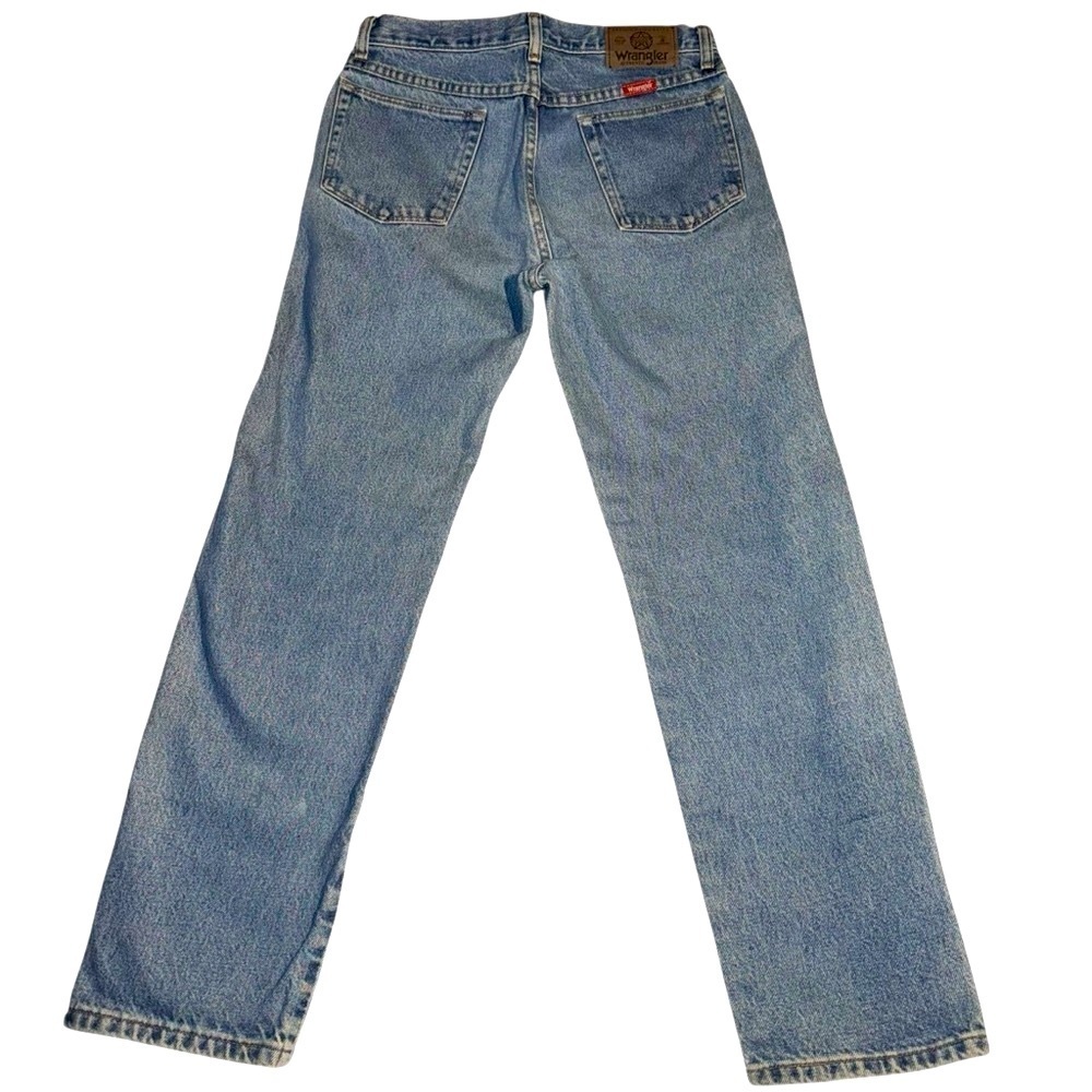 WRANGLER Men’s Jeans SZ 30x29 100% Cotton5 Pockets Relaxed Fit Straight Leg EUC - Picture 3 of 5